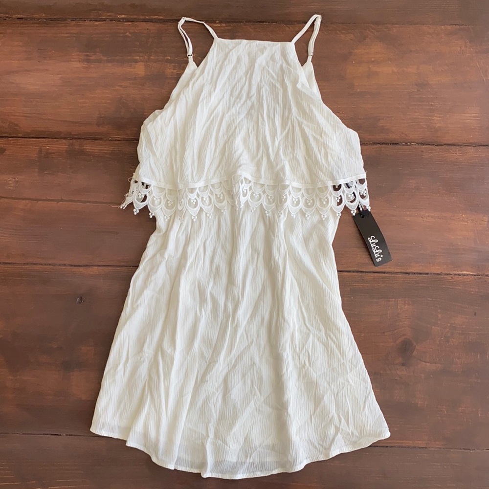 Lulu’s White Tiered Dress - XS - NWT